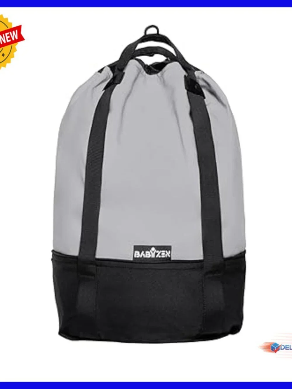 Stroller Storage Bag with Wheel Base & Hooks, Sturdy Polyester Organizer